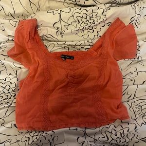 Abercrombie & Fitch Coral Crop Top